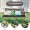 Costway 2-Person Patio Rattan Hanging Swing Chair Porch Loveseat Cushion Off